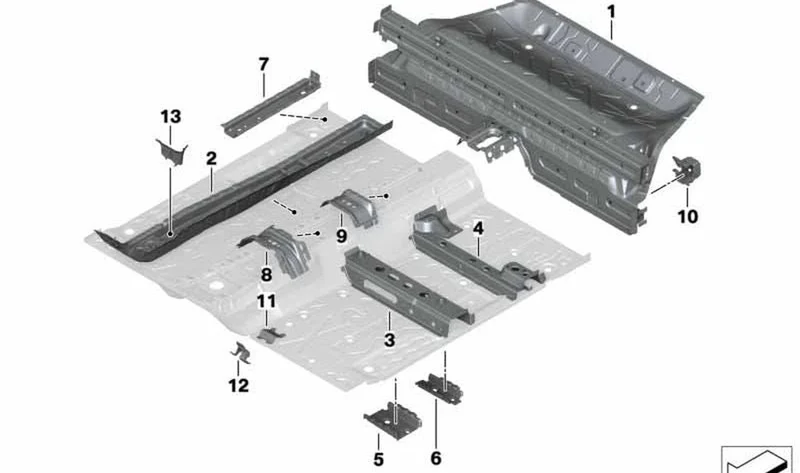 Consola de asiento delantero izquierdo OEM 41007402165 para MINI F56, F56 LCI, F57, F57 LCI, F66, F67... y más. Original MINI.