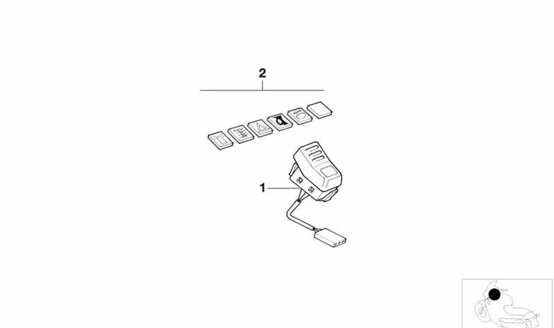 Interruptor faro antiniebla OEM 61312306070 para motos BMW R1150RT, R850RT, R1150RS. Original BMW Motorrad.