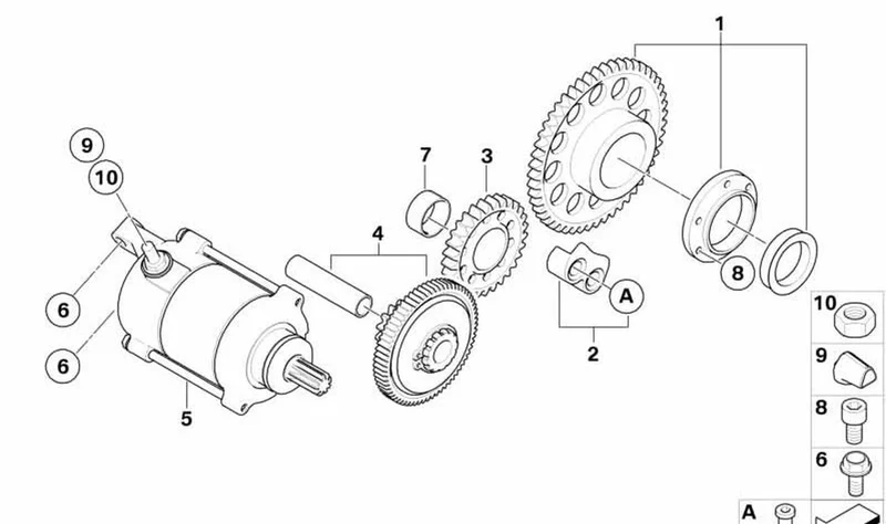 Cojinete de agujas OEM 07119900471 para BMW Motorrad G 450 X. Original BMW Motorrad.