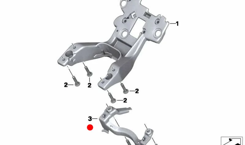 Soporte OEM 61137720252 para motos BMW F800R (K73). Original BMW Motorrad.
