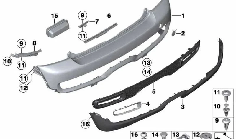 Soporte derecho OEM 51122751304 para MINI R56, R56 LCI, Cabrio R57, Coupé R58, Roadster R59. Original MINI.