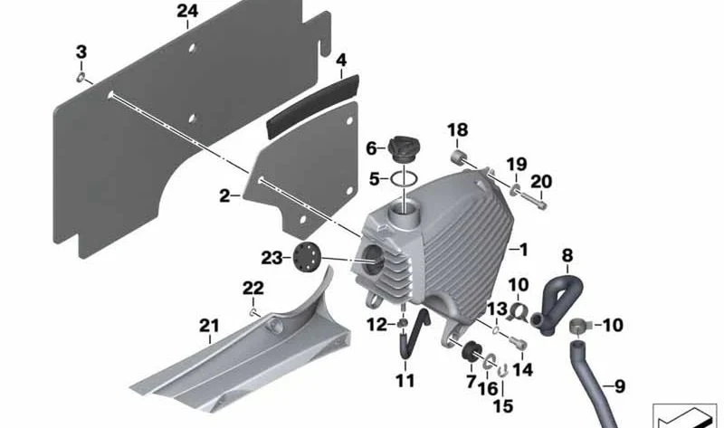 Junta de perfil OEM 11437720641 para motos BMW F 650 GS, G 650 GS, G 650 GS Sertão. Original BMW Motorrad.