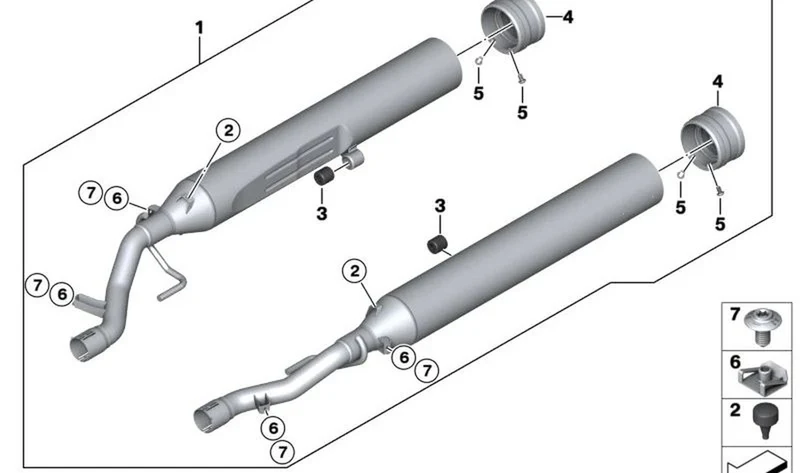 Tornillo carrocería sin collar OEM 18518529128 para motos BMW R1200GS, F750GS, S1000RR... y más. Original BMW Motorrad.