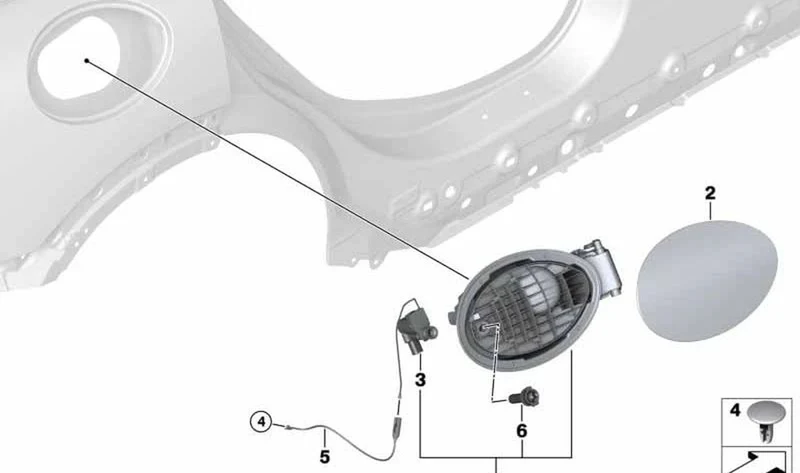 Cinta de acción de emergencia OEM 51177366006 para MINI Clubman F54. Original MINI.