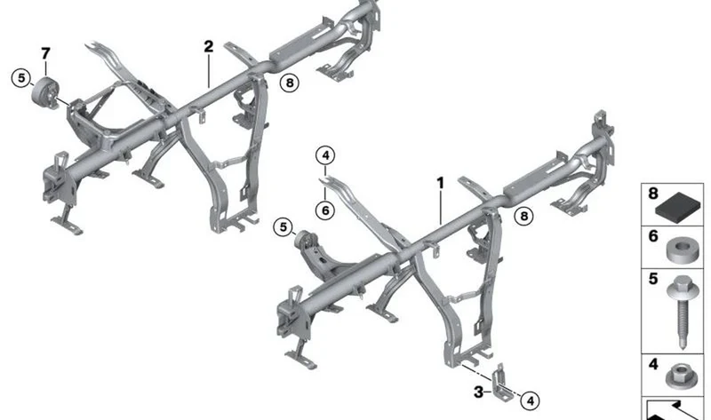 Portador tablero del instrumento dirección izquierda OEM 51459292090 para MINI F56, F56 BEV, F55, Cabrio F57... y más. Original MINI.