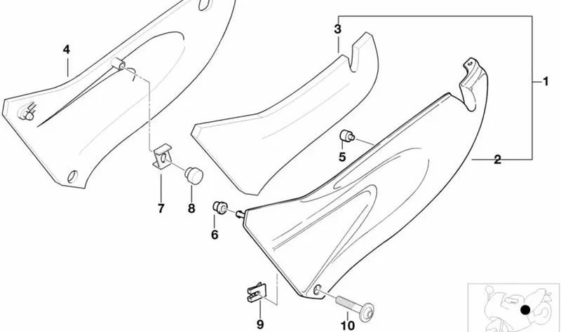 Aislamiento térmico OEM 46632350056 para BMW Motorrad F 650, F 650 ST. Original BMW Motorrad.