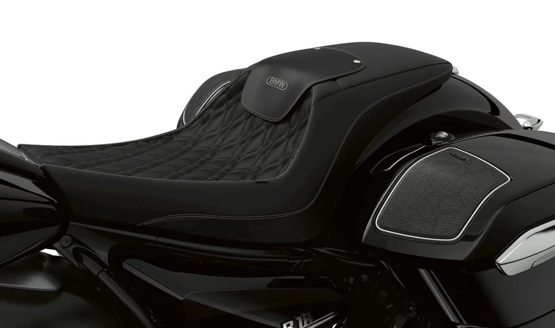 Asiento corrido calefactable negro OEM 52539829343 para motos BMW R 18 B, R 18 Transcontinental. Original BMW Motorrad.