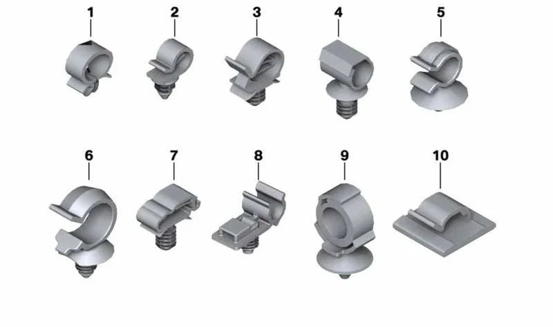 Soporte de conducto OEM 61137686669 para motos BMW F 800 GT, F 800 S, F 800 ST, F 800 R. Original BMW Motorrad.