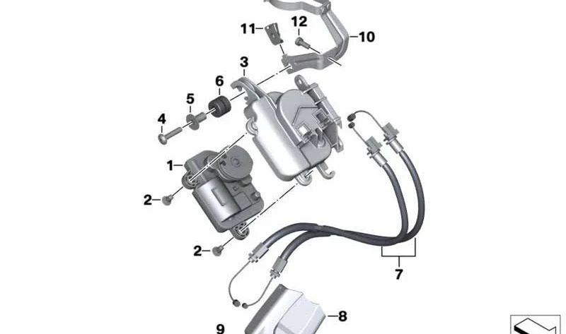 Soporte depósito líquido de frenos trasero OEM 18518553725 para BMW Motorrad S 1000 XR. Original BMW Motorrad.