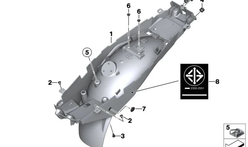 Cubierta de rueda trasera OEM 46621542262 para motos BMW R 1250 GS, R 1250 GS Adventure, R 1200 GS... y más. Original BMW Motorrad.