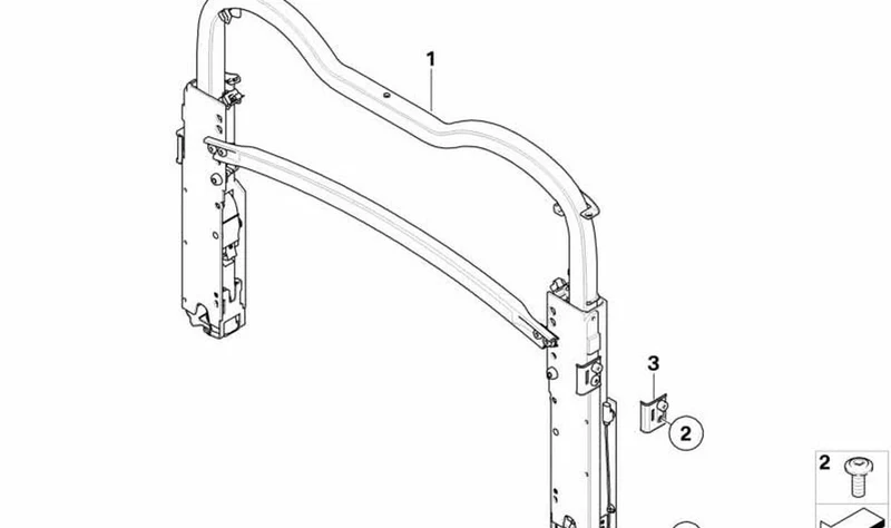 Estribo antivuelco OEM 54607190617 para MINI Cabrio R57, R57 LCI. Original MINI.