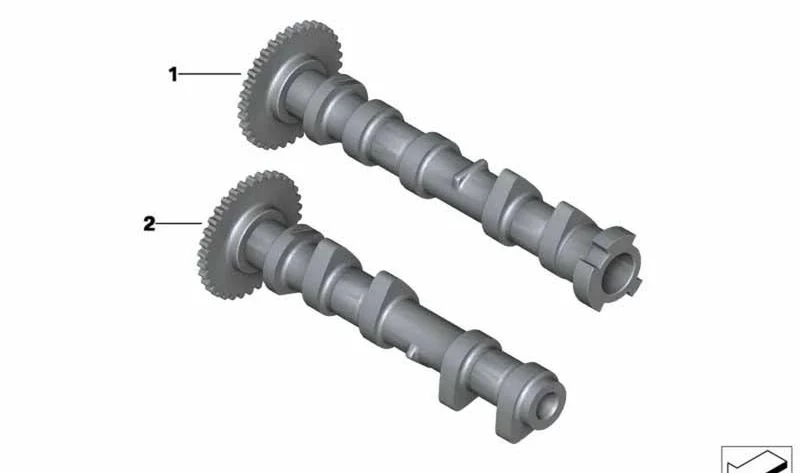 Árbol de levas de escape OEM 11317729971 para BMW C 600 Sport, C 650 Sport, C 650 GT. Original BMW Motorrad.