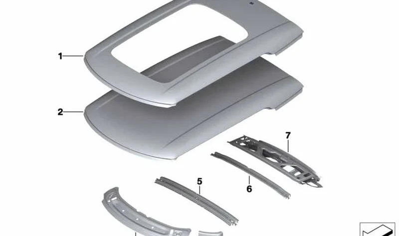 Marco de ventanilla trasera OEM 41007449385 para MINI Countryman F60, F60 LCI. Original MINI.