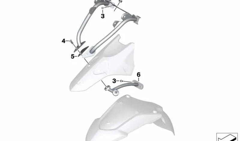 Estribo delantero OEM 46617680562 para BMW Motorrad HP2 Enduro K25 (08/2004 - 08/2006). Original BMW Motorrad.