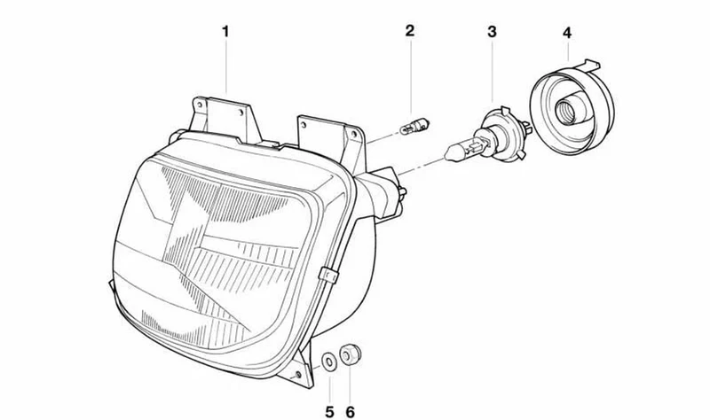 Faro delantero izquierdo OEM 63122306147 para motos BMW R1100RS, R1100RT, R850RT, R1150RS. Original BMW Motorrad.