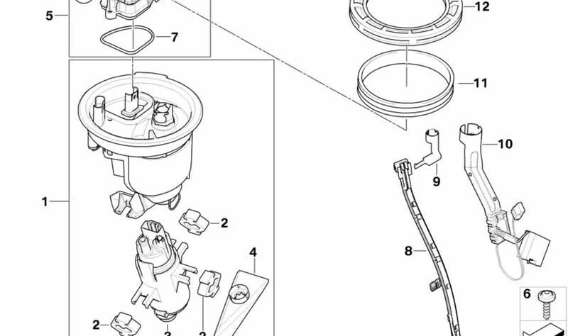 Bomba de gasolina OEM 16147690534 para motos BMW R 1200 S, HP2 Sport. Original BMW Motorrad.