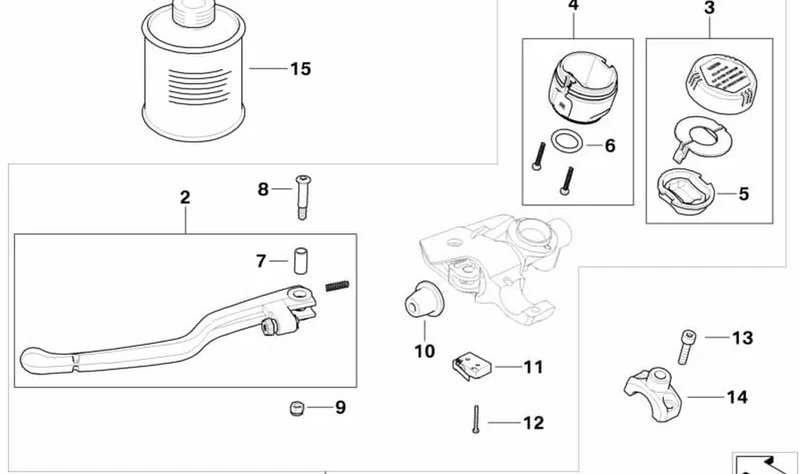 Conjunto de palanca de embrague OEM 32727713169 para motos BMW K1200R, K1300R. Original BMW Motorrad.