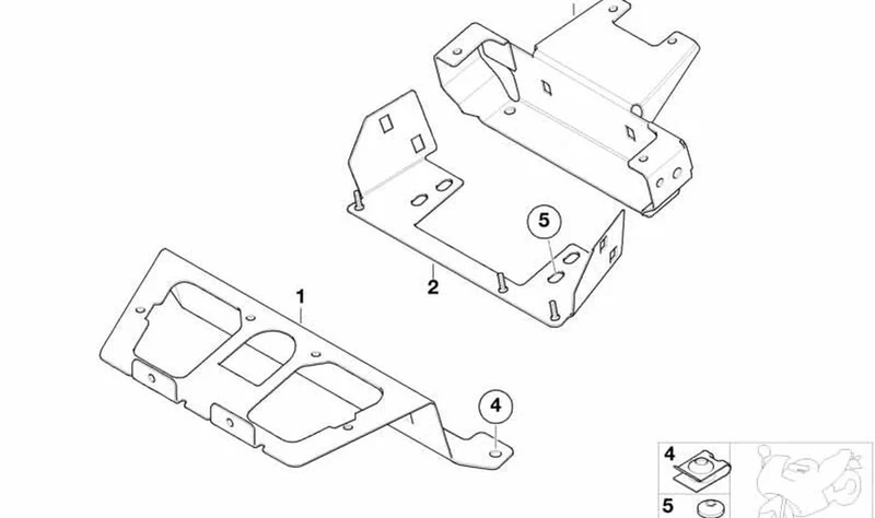 Travesaño trasero OEM 65617664468 para motos BMW F 650 GS, GS Dakar, G 650 GS. Original BMW Motorrad.