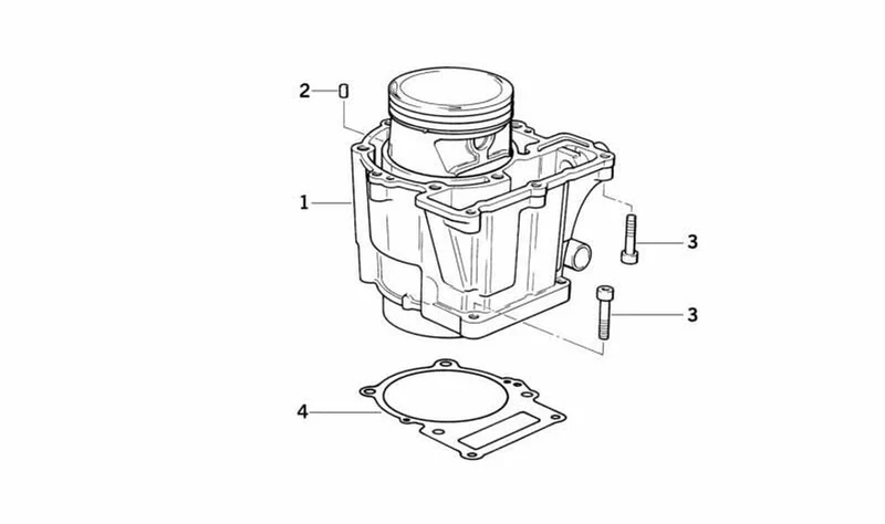 Junta pie cilindro OEM 11117700118 para motos BMW G 650 GS, G 650 GS Sertão, G 650 X... y más. Original BMW Motorrad.