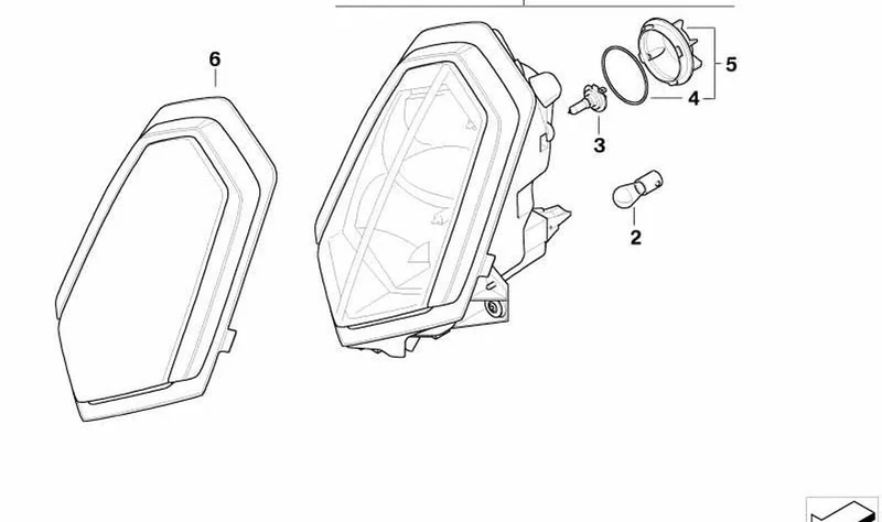 Faro delantero OEM 63127671157 para motos BMW R 1200 ST (K28) 2003-2007. Original BMW Motorrad.