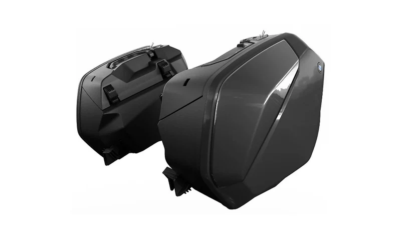 Maletín Touring izquierdo negro OEM 77418392339 para BMW Motorrad S 1000 XR (K69). Original BMW Motorrad.
