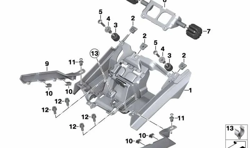 Soporte banqueta asiento trasero OEM 52537710449 para motos BMW K1600GT, K1600GTL, K1600GTL Exclusive. Original BMW Motorrad.