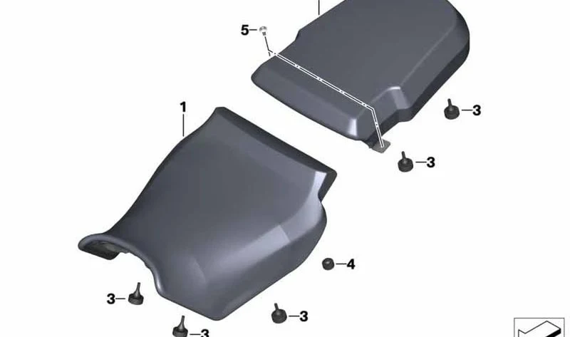 Asiento conductor bajo OEM 52538382553 para motos BMW F750GS, F850GS, F900GS. Original BMW Motorrad.