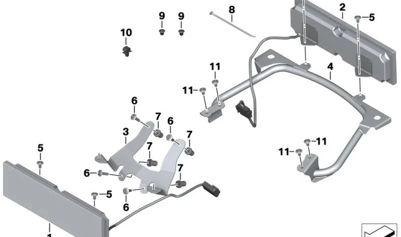 Soporte OEM 34327682157 para motos BMW R1200GS, F800GT, F800R, R1250GS... y más. Original BMW Motorrad.