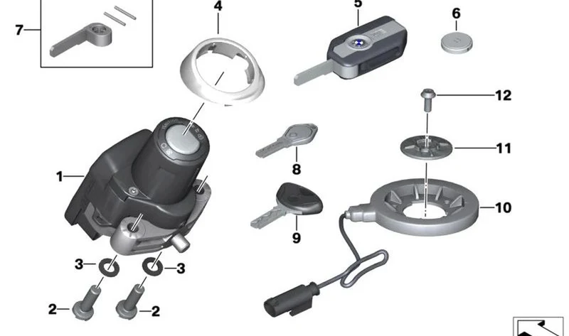 Adaptador OEM 66128549530 para motos BMW R nineT, S 1000 XR, K 1600 GT, K 1600 GTL, K 1600 Bagger... y más. Original BMW Motorrad.
