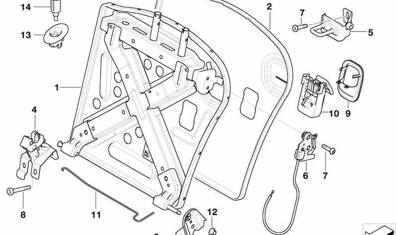 Estribo de cierre derecho OEM 52207111056 para MINI Cabrio R52 (11/2002 - 07/2008). Original MINI.