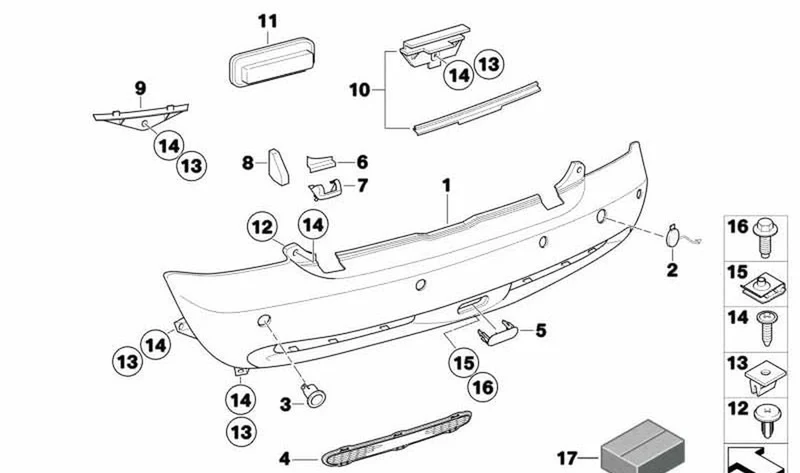 Recubrimiento imprimación izquierdo OEM 51127151815 para MINI Cooper R52, R53, Cooper S R52, R53, One R50, R52. Original MINI.
