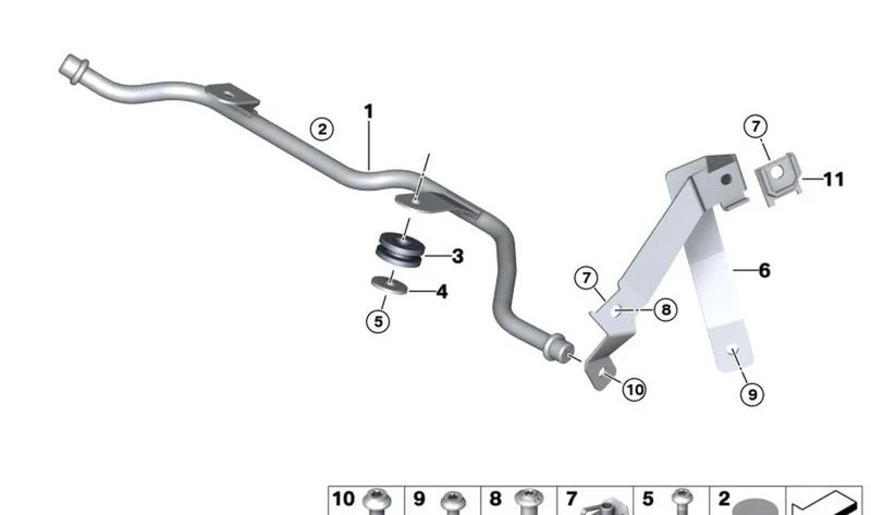 Pieza distanciadora izquierda OEM 46635A74013 para motos BMW M 1000 R (K63). Original BMW Motorrad.