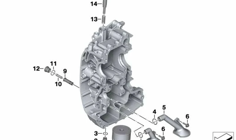 Tubo de aspiración de aceite OEM 11411342500 para motos BMW R 1200 GS, R 1200 RT, R 1200 R, R 1200 S, R nineT... y más. Original BMW Motorrad.