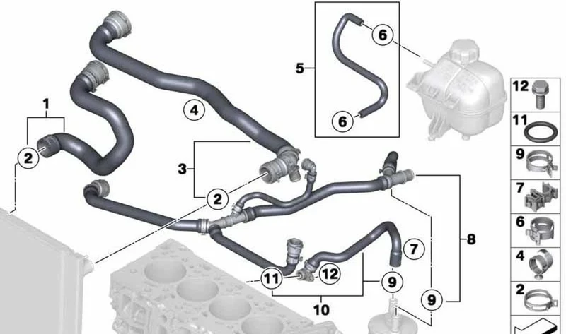 Tubo refrigerante OEM 17129802104 para MINI Countryman R60, Paceman R61. Original MINI.