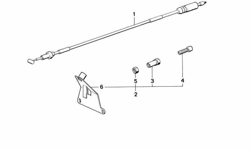 Cable del acelerador OEM 32731457378 para motos BMW K75, K100, K100 RT. Original BMW Motorrad.