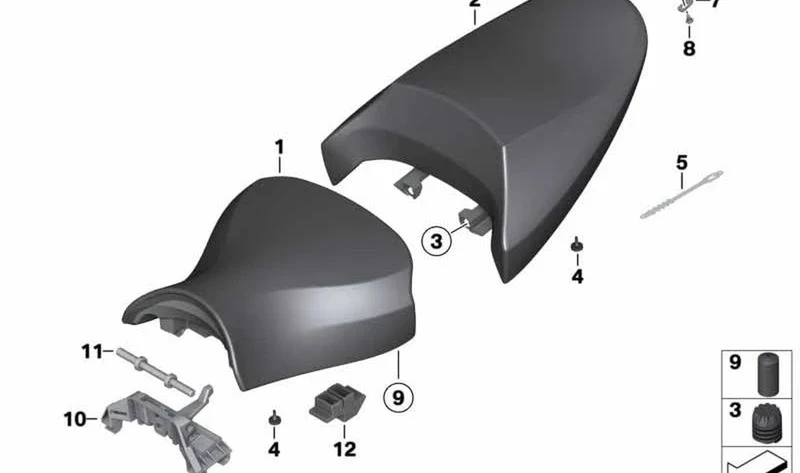Soporte OEM 52537694059 para BMW R1200ST, serie R, código K28. Original BMW Motorrad.