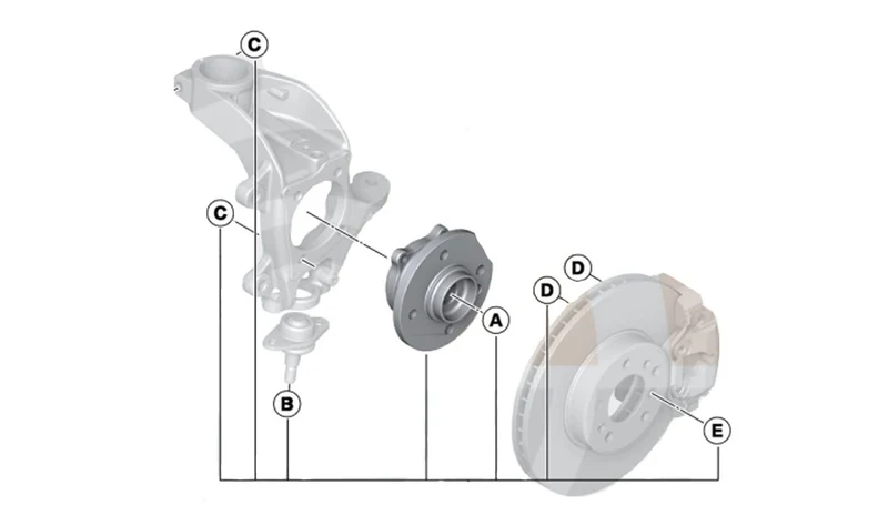 Kit de servicio de rodamientos de rueda delantero OEM 31222318454 para MINI R50, R53, Cabrio R52. Original MINI.