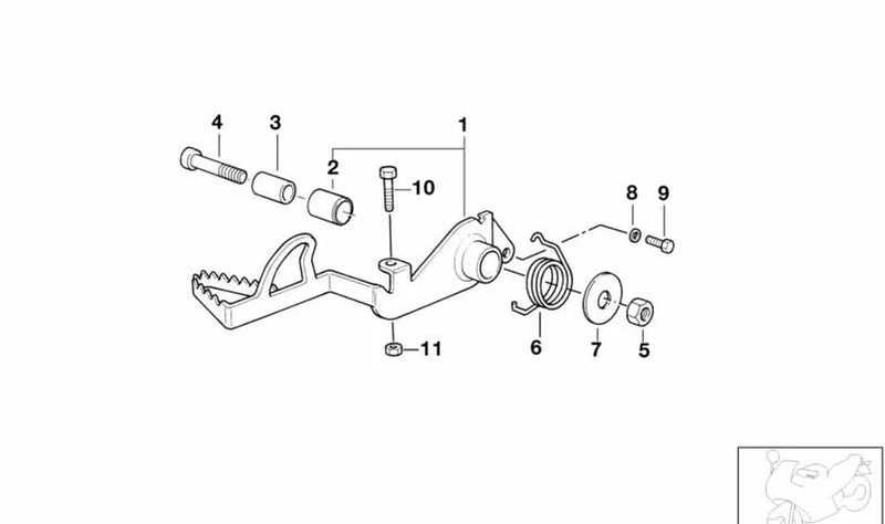 Muelle de torsión OEM 35212311670 para BMW Motorrad F 650 GS, G 650 GS, R 1100 GS, R 1150 GS... y más. Original BMW Motorrad.