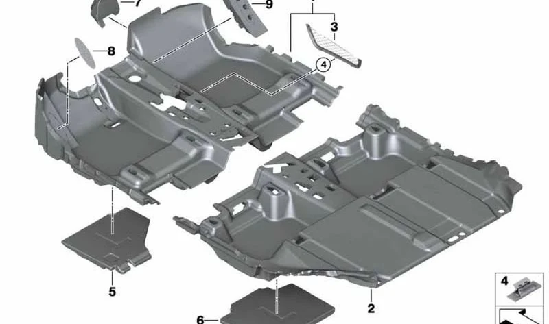 Red del espacio reposapiés OEM 51477362431 para MINI F56, F55, Clubman F54, Countryman F60 y más. Original MINI.