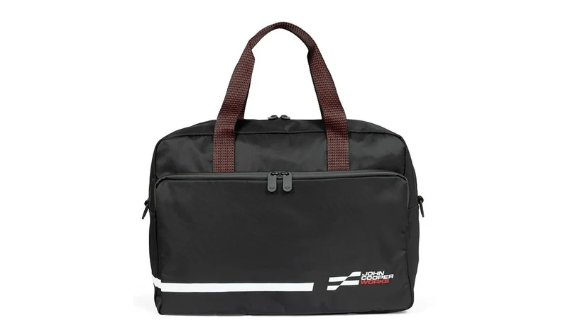 Bolsa de viaje JCW negro para MINI, OEM 80225B54F32. Original MINI.