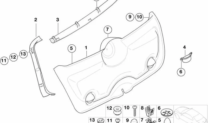 Tornillo OEM 41007135215 para MINI R50, R52, R53. Original MINI.