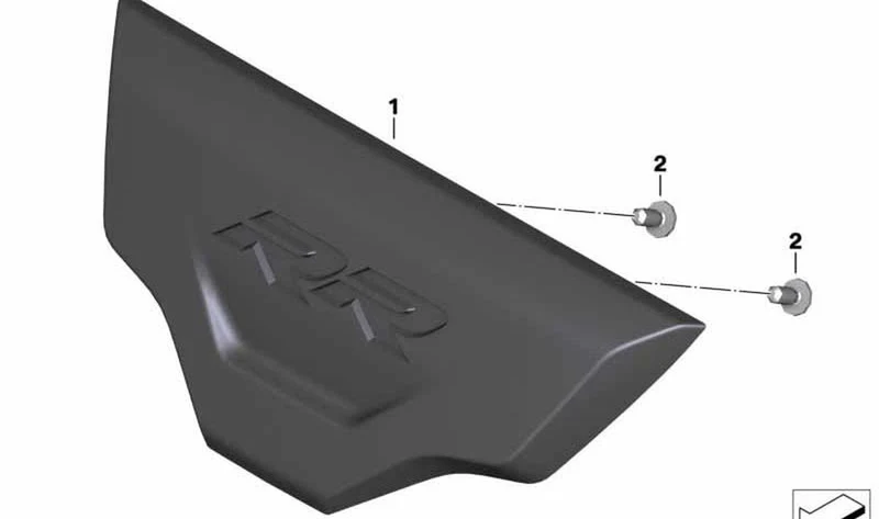 Almohadilla acompañante OEM 52538551866 para BMW Motorrad S 1000 RR (K46) 2014-2018. Original BMW Motorrad.