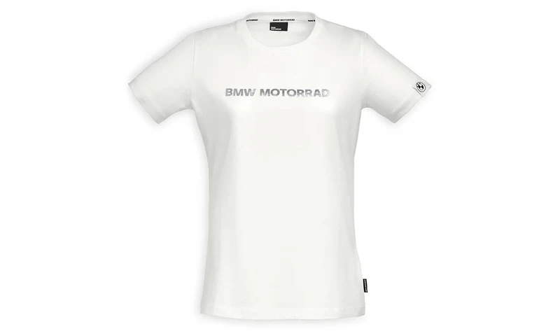 Camiseta blanca talla L para mujer OEM 76615A813F8 válida para BMW. Original BMW Motorrad.
