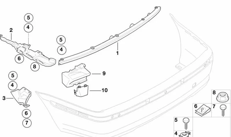 Tuerca de expansión OEM 51127046911 para MINI F56, F55, Countryman R60, Paceman R61... y más. Original MINI.