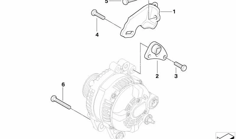 Angular de apoyo para alternador OEM 12317792017 para MINI R50, One D (R81), One D (RB12). Original MINI.