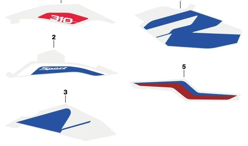 Decoración del canalizador de aire izquierdo OEM 51147107801 para motos BMW G 310 R (K03). Original BMW Motorrad.