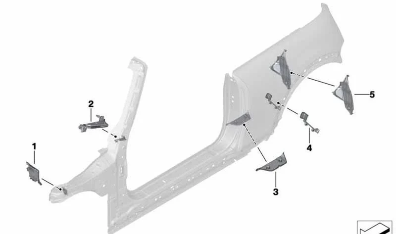 Pieza de forma columna A derecha OEM 41007348192 para MINI Cabrio F57, F67, F57 LCI... y más. Original MINI.