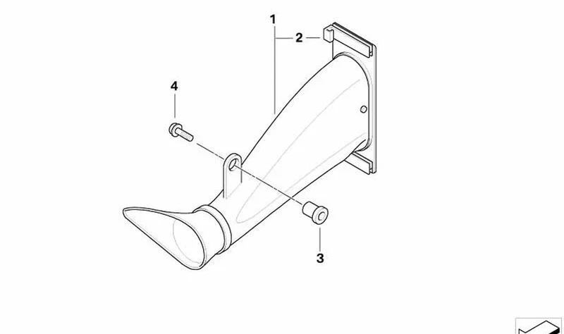 Tubuladura de aspiración OEM 13717710192 para BMW Motorrad R1200S, HP2 Sport. Original BMW Motorrad.