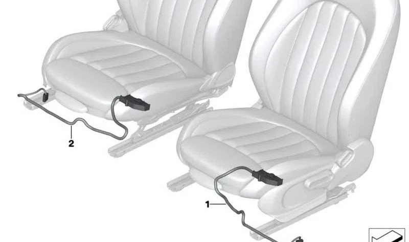 Mazo de cables de asiento derecho OEM 61129312681 para MINI F56, F55, Clubman F54, F54 LCI. Original MINI.