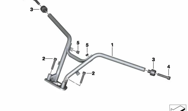 Manillar OEM 32718524196 para motos BMW C 600 Sport, C 650 Sport. Original BMW Motorrad.